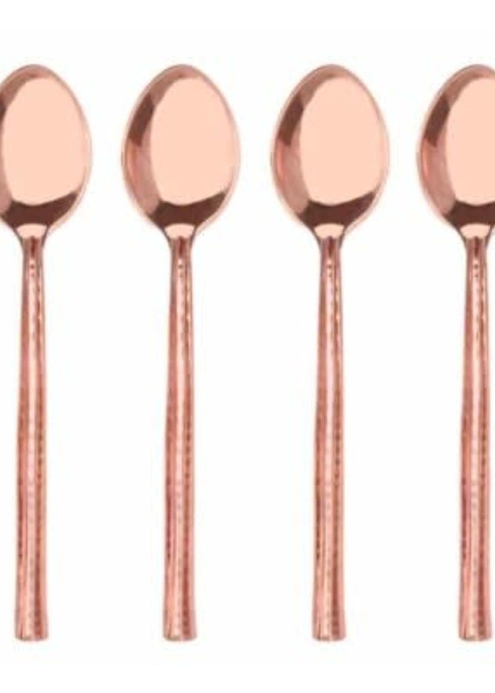 David Shaw Tableware *Copper Hammered Appetizer Spoon-David Shaw