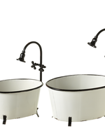 Ganz *sm Black/White Bathtub Planter-Ganz