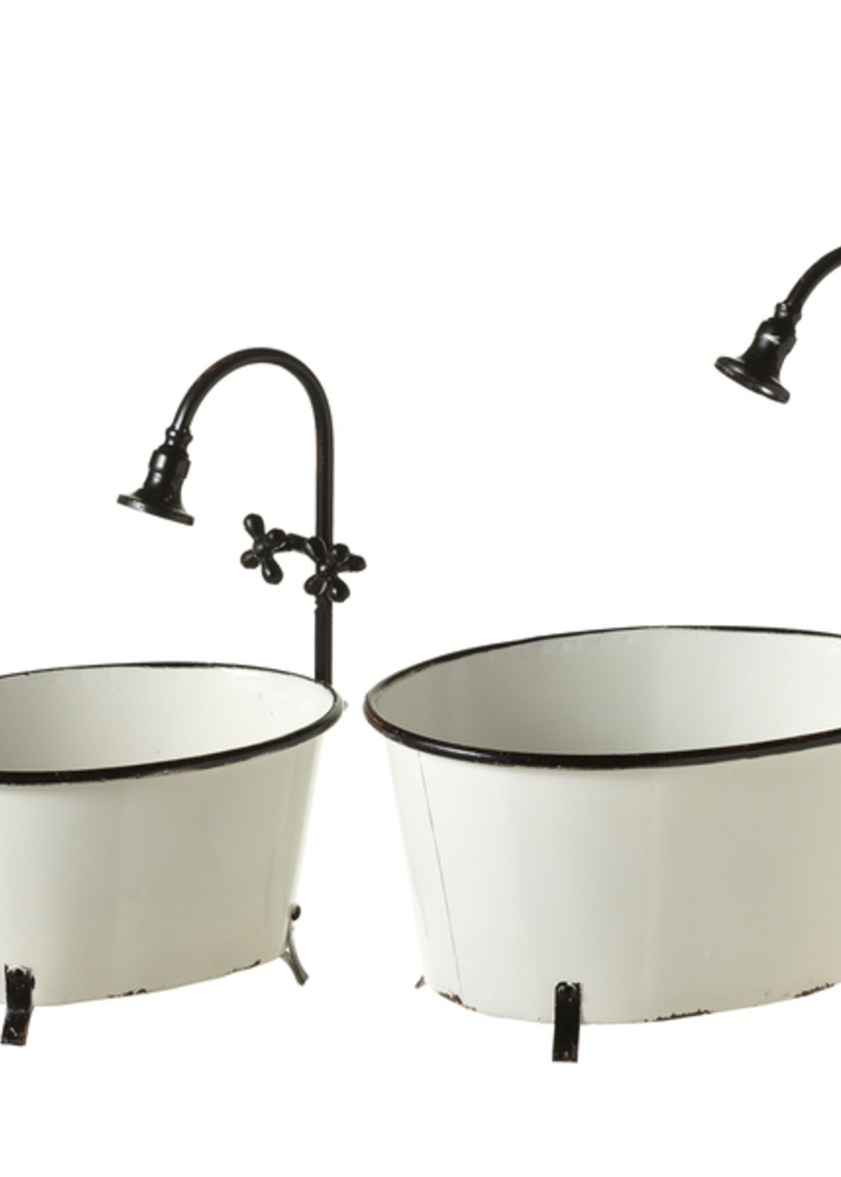 Ganz *sm Black/White Bathtub Planter-Ganz