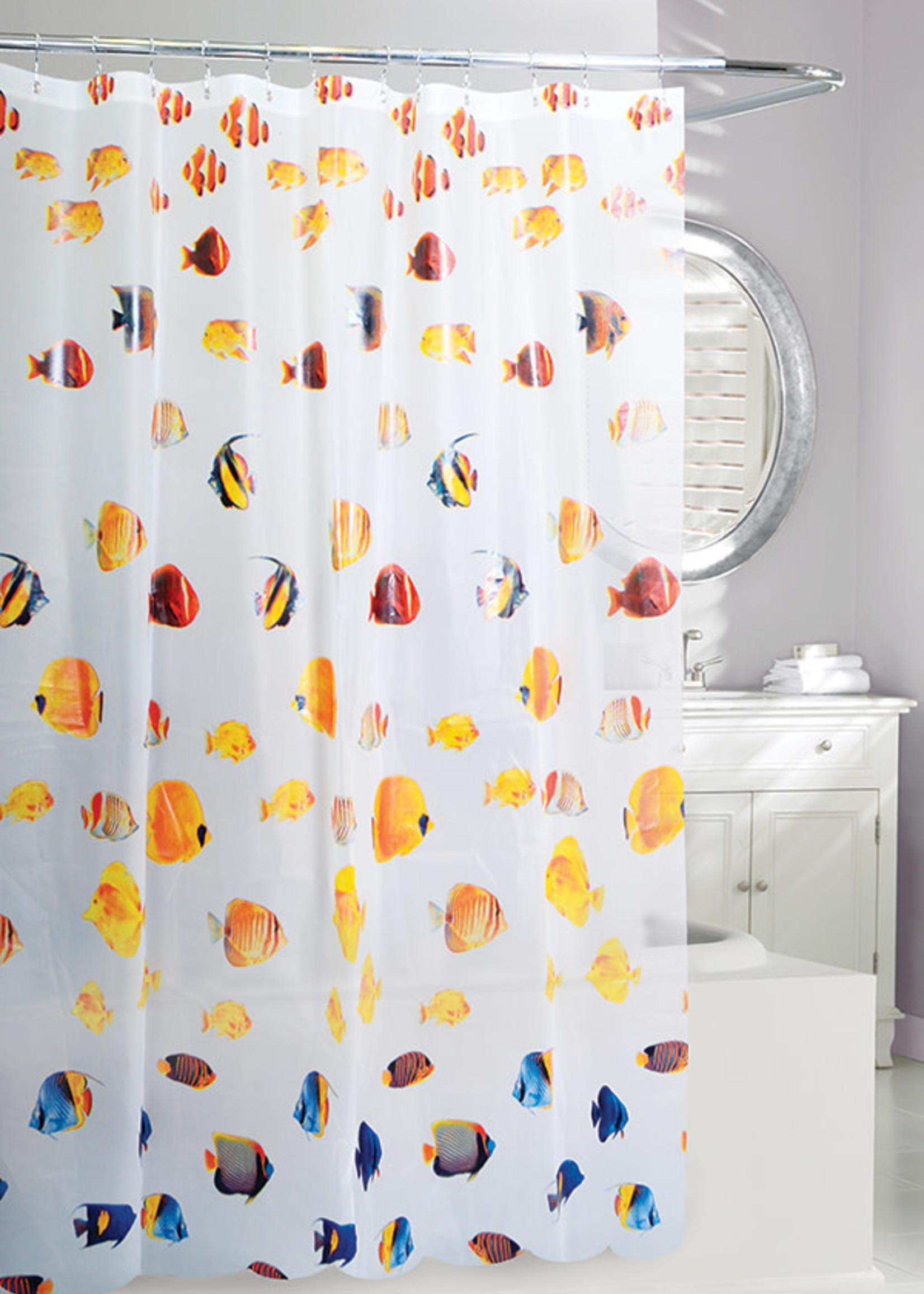 Moda@Home *Multi Back to School Peva Shower Curtain-Moda