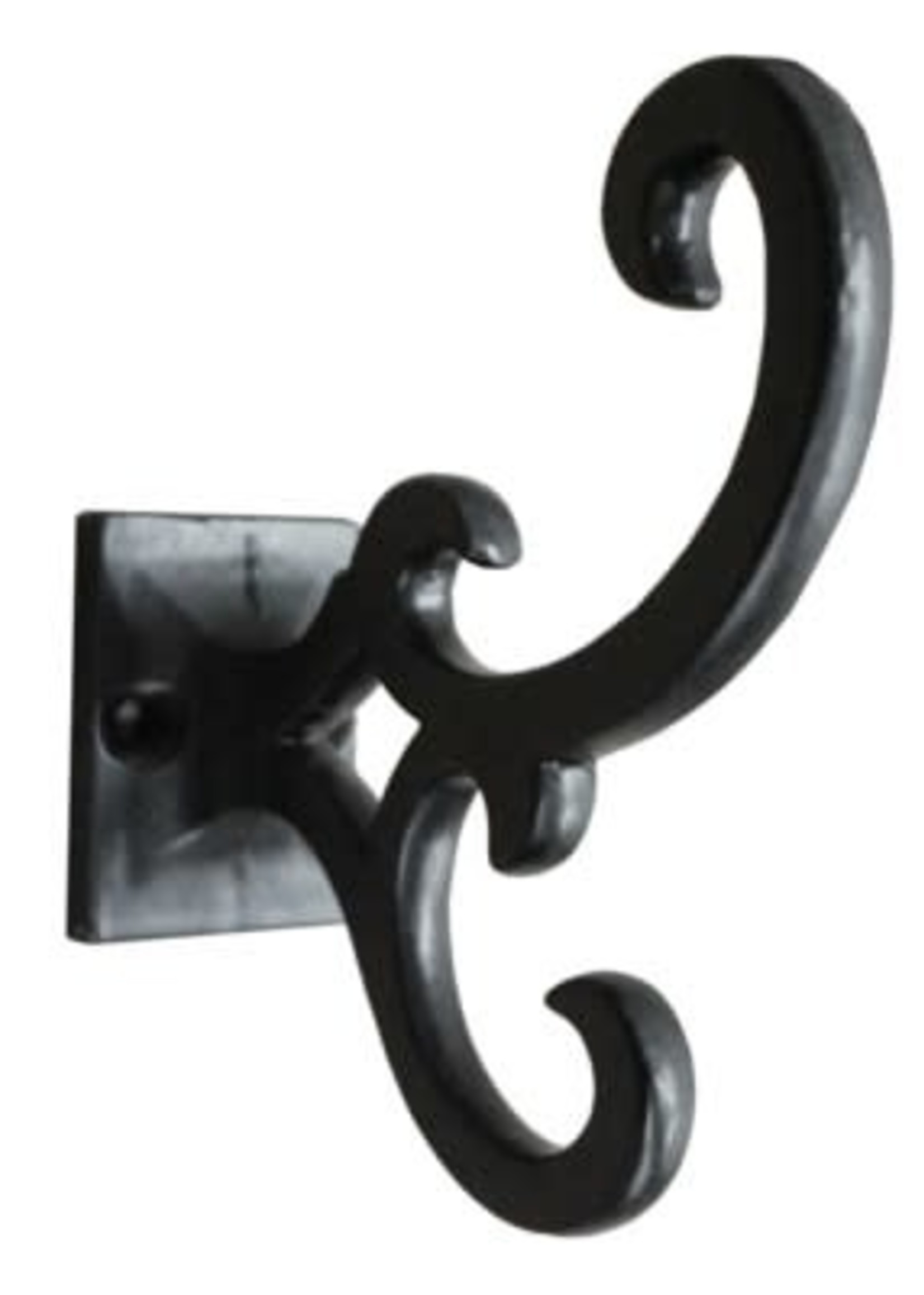 North American Country Home *Blk Cast Iron Landon Double Hook-NACH