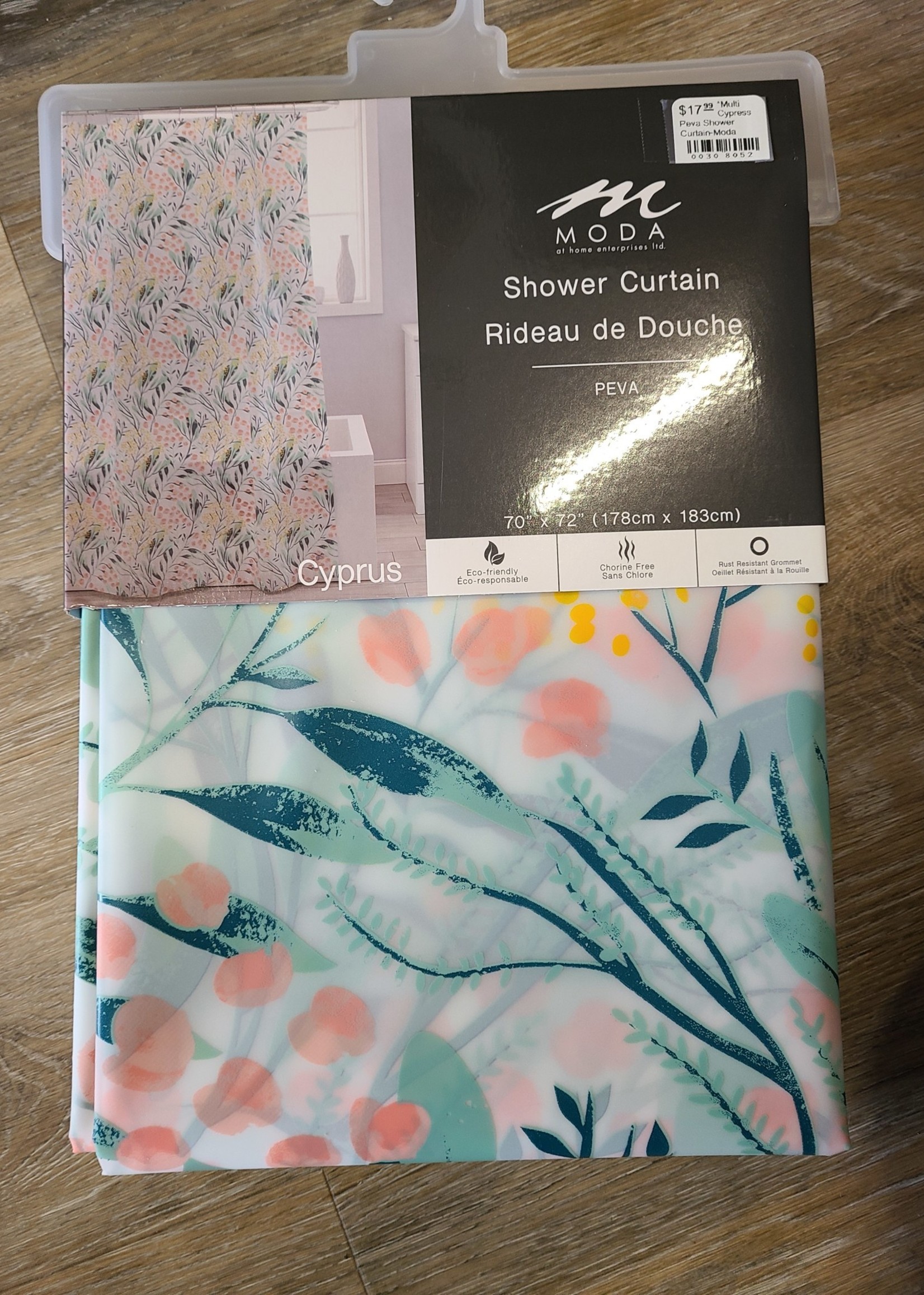 Moda@Home *Multi Cypress Peva Shower Curtain-Moda