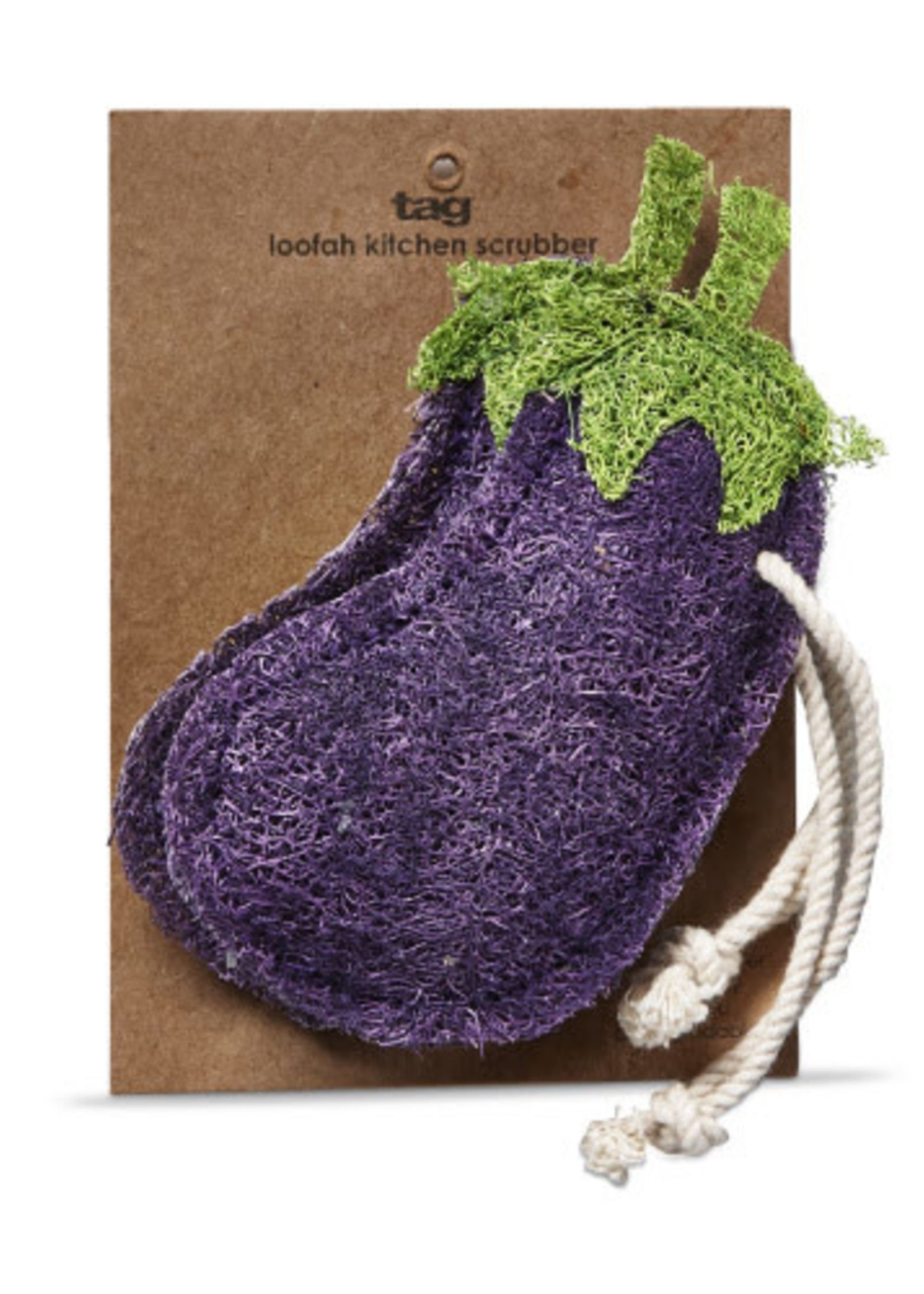 Tag *Purple Eggplant Loofah Scrubber Tag-Design