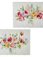 Raz *17.5x23.5" Floral Bouquet Slat Wood Wall Art Raz-Design