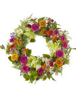 Raz *22" Spring Flower Wreath Raz-Design