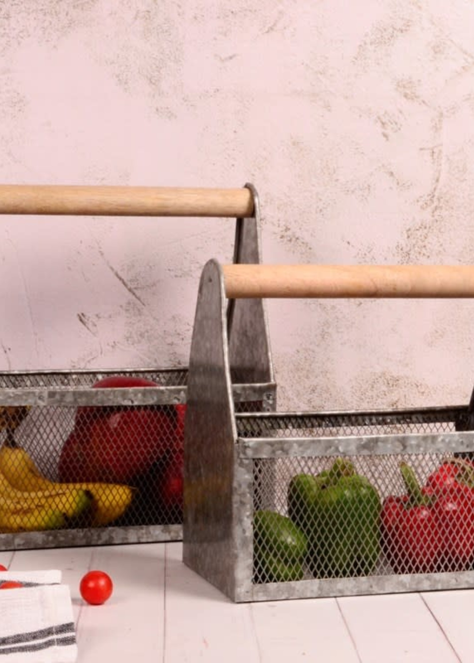 Rosha Living *Lg Mesh Metal Iris Fruit Holder-Rosha