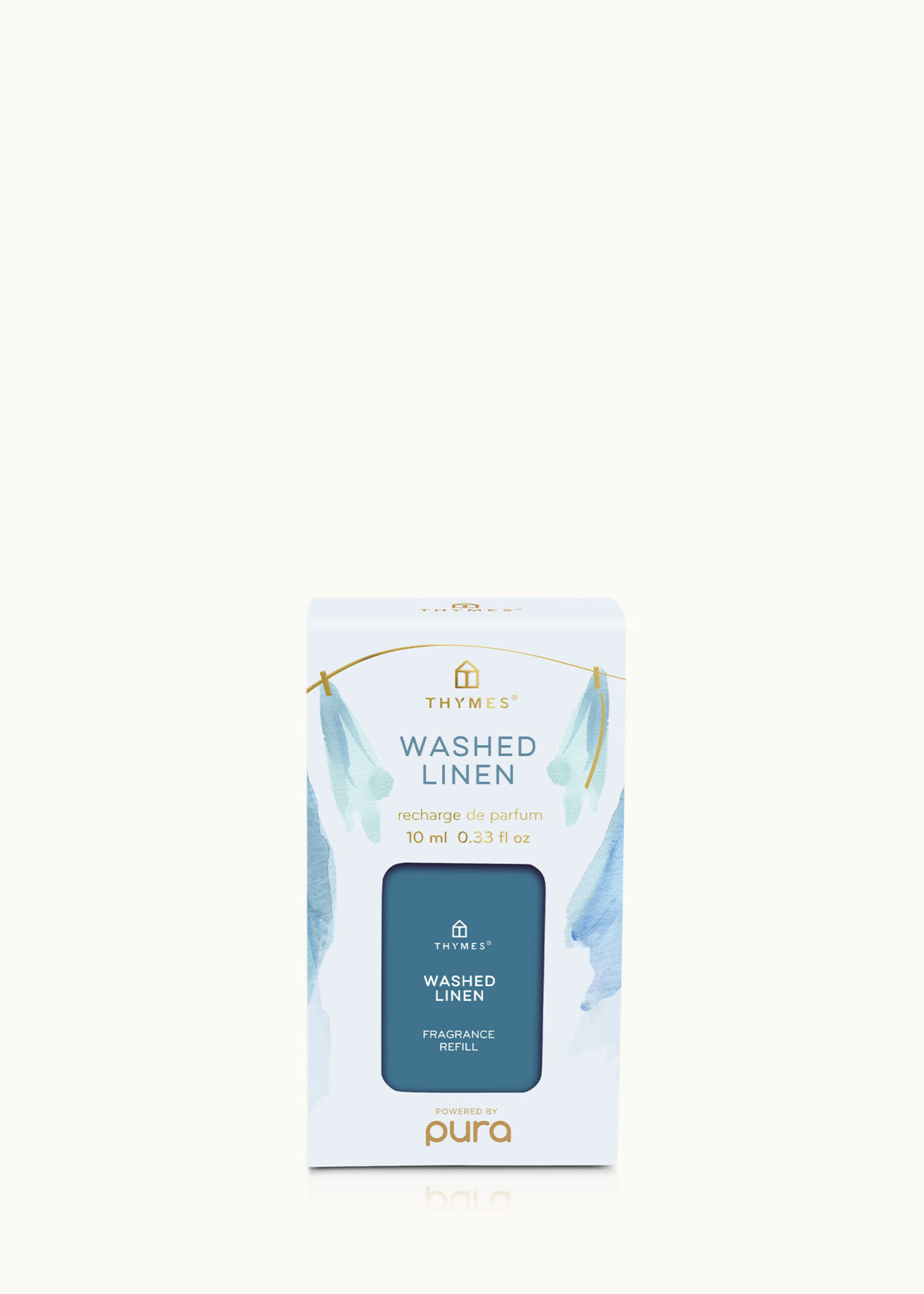 The Thymes *.34oz Washed Linen Pura Diffuser Refill Thymes-Design Home