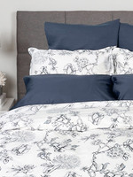 Cuddle Down *Qn White w/Black Flowers Claire Duvet Cover-Cuddle Down