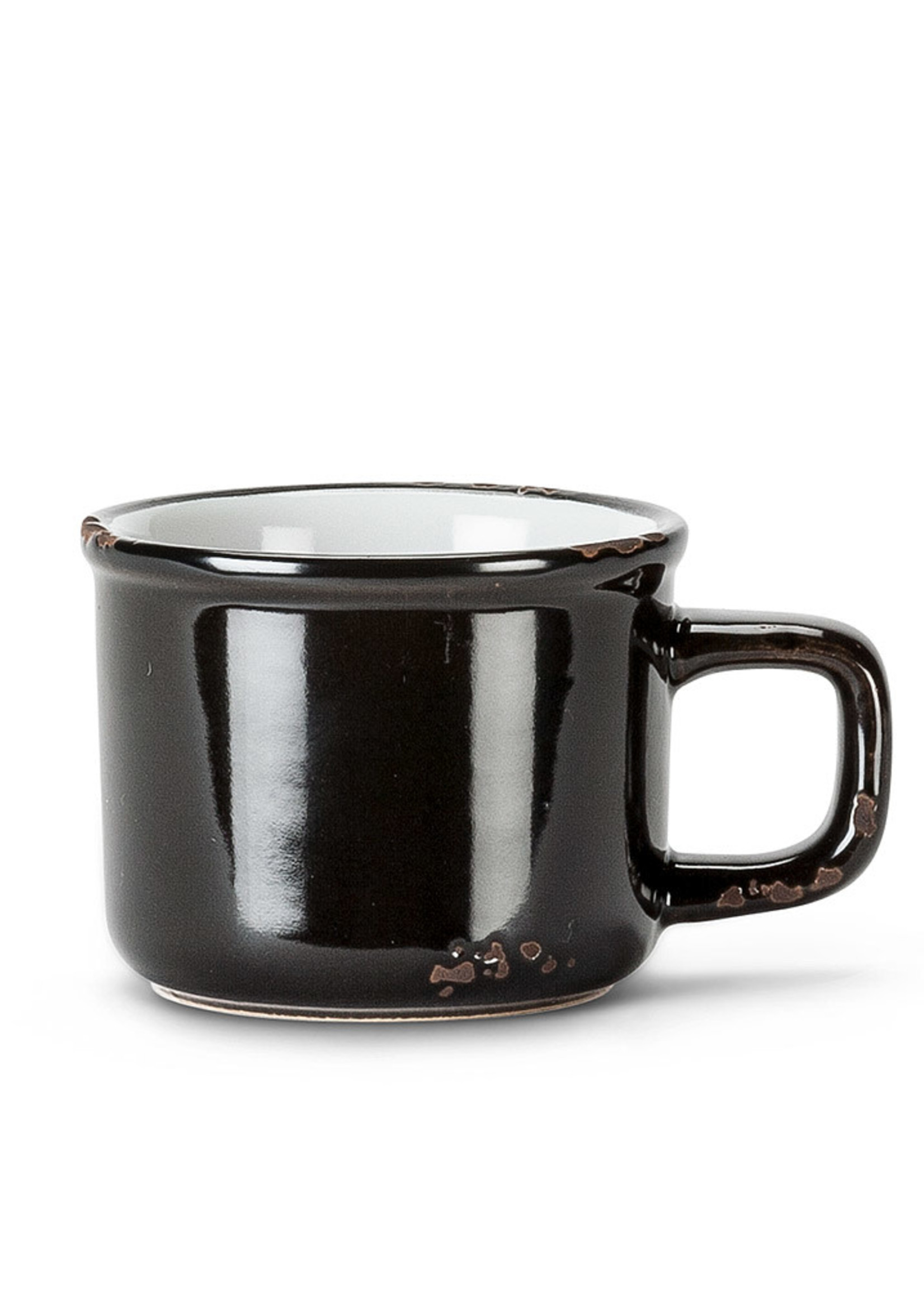 Abbott *3oz Black Enamel Look Espresso Cup-Abbott