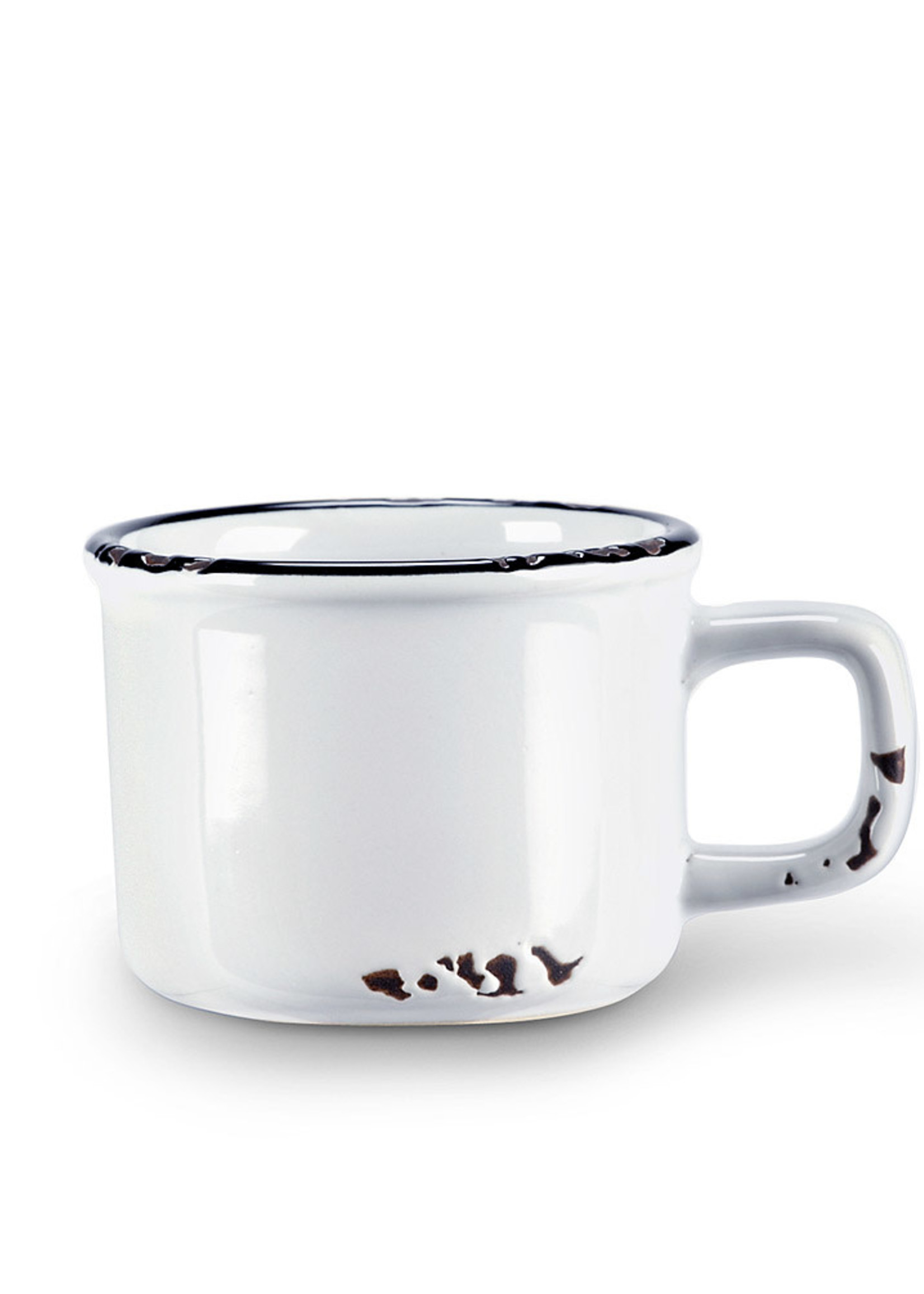 Abbott *3oz White Enamel Look Espresso Cup-Abbott