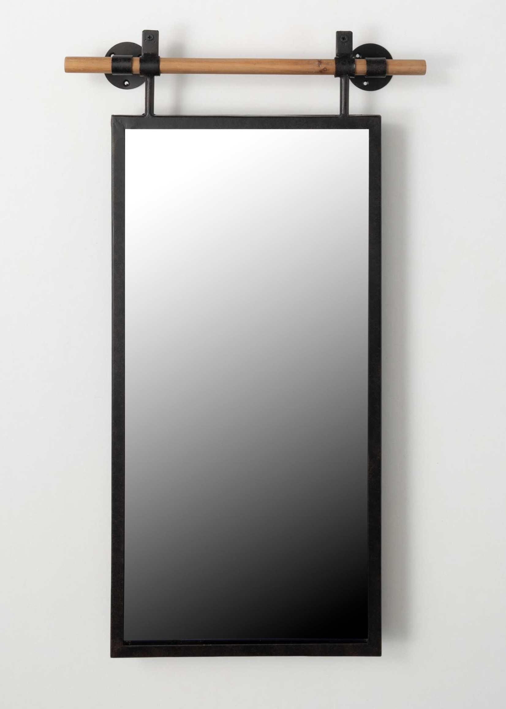 Sullivans *16x28 Modern Mirror on Wooden Pole Sullivans-Canfloyd