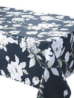 Texstyles Deco *58x94" Black w/Whie Dahlia Table Cloth-Texstyles