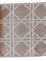 Fabstyles *s/4 Taupe Napkins w/ White Squares-Fabstyles*