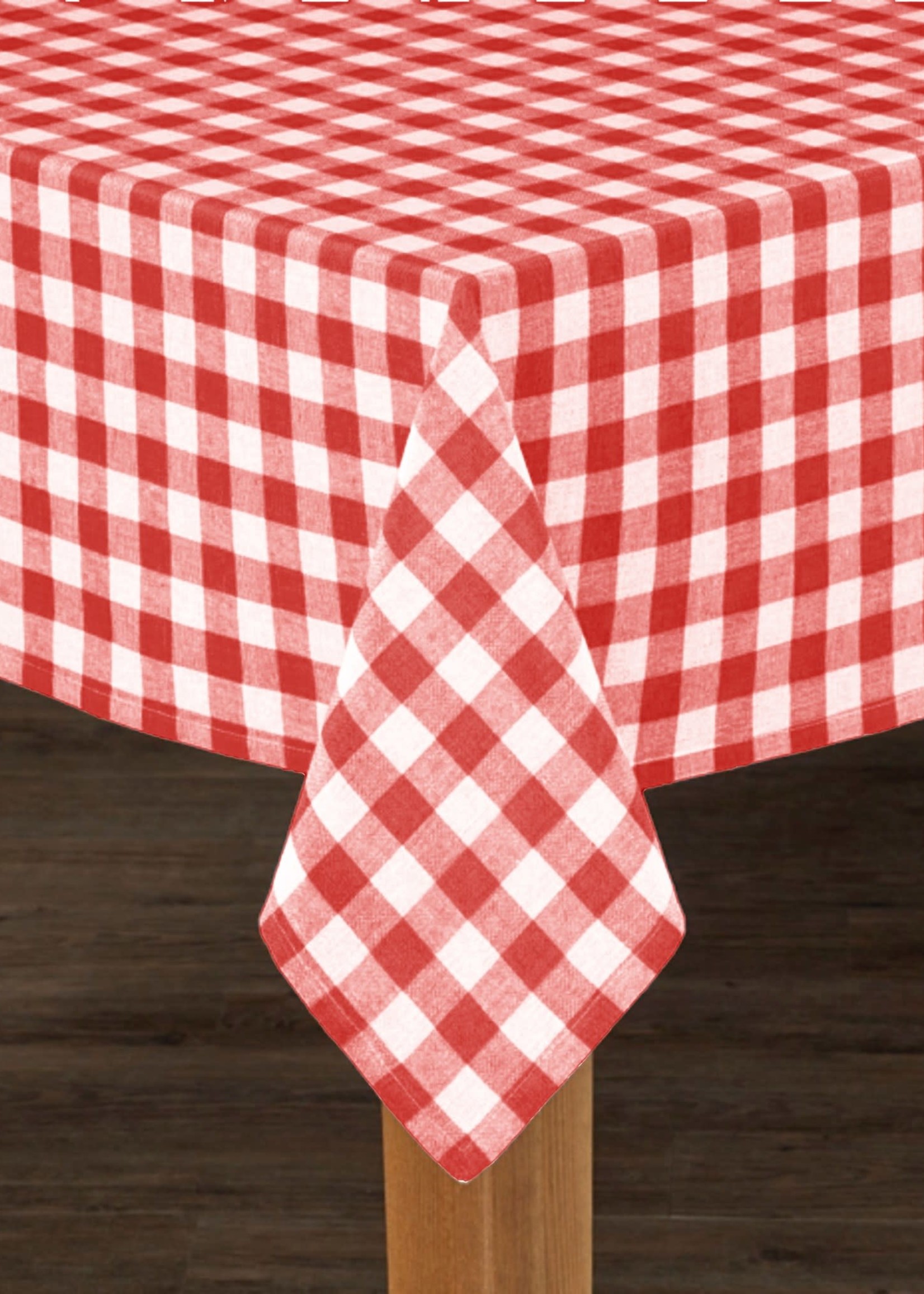 Fabstyles *60x90" Red Check Table Cloth-Fabstyles