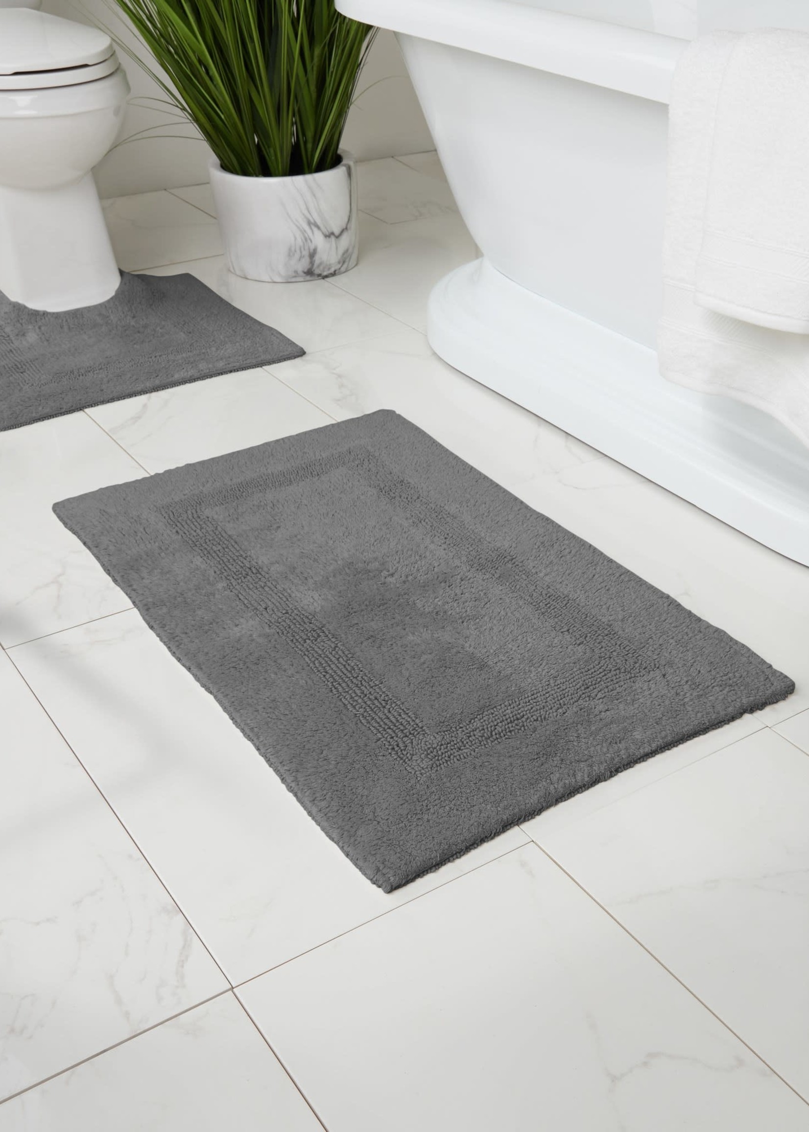 Fabstyles *s/2 Grey Bath Mats-Fabstyles