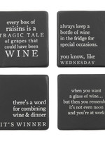 Mud Pie *s/4 WineTasting Stone Coasters Mud Pie-Design