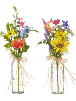 Raz *13" Wildflower Arrangement in Glass Vase Raz-Design