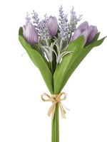 Raz *15" Purple Tulip/Lavender Bouquet Raz-Design