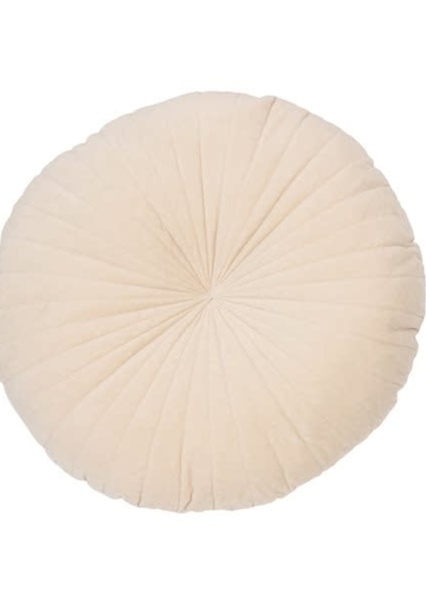 Brunelli *18" Round Cream Velvet Cushion-Brunelli