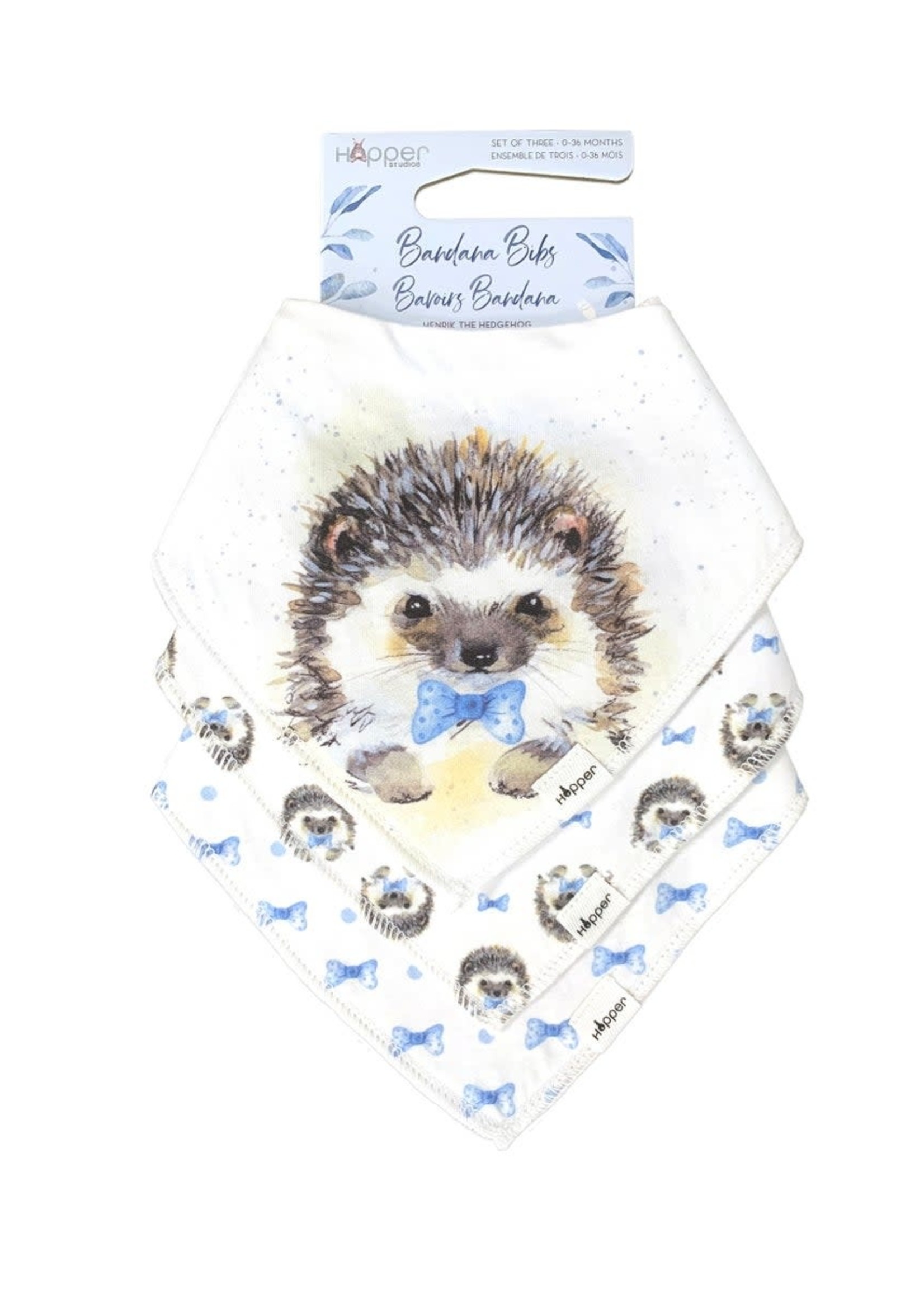 Hopper Studios *s/3 Hendrik the Hedgehog Bibs-Bella Flor