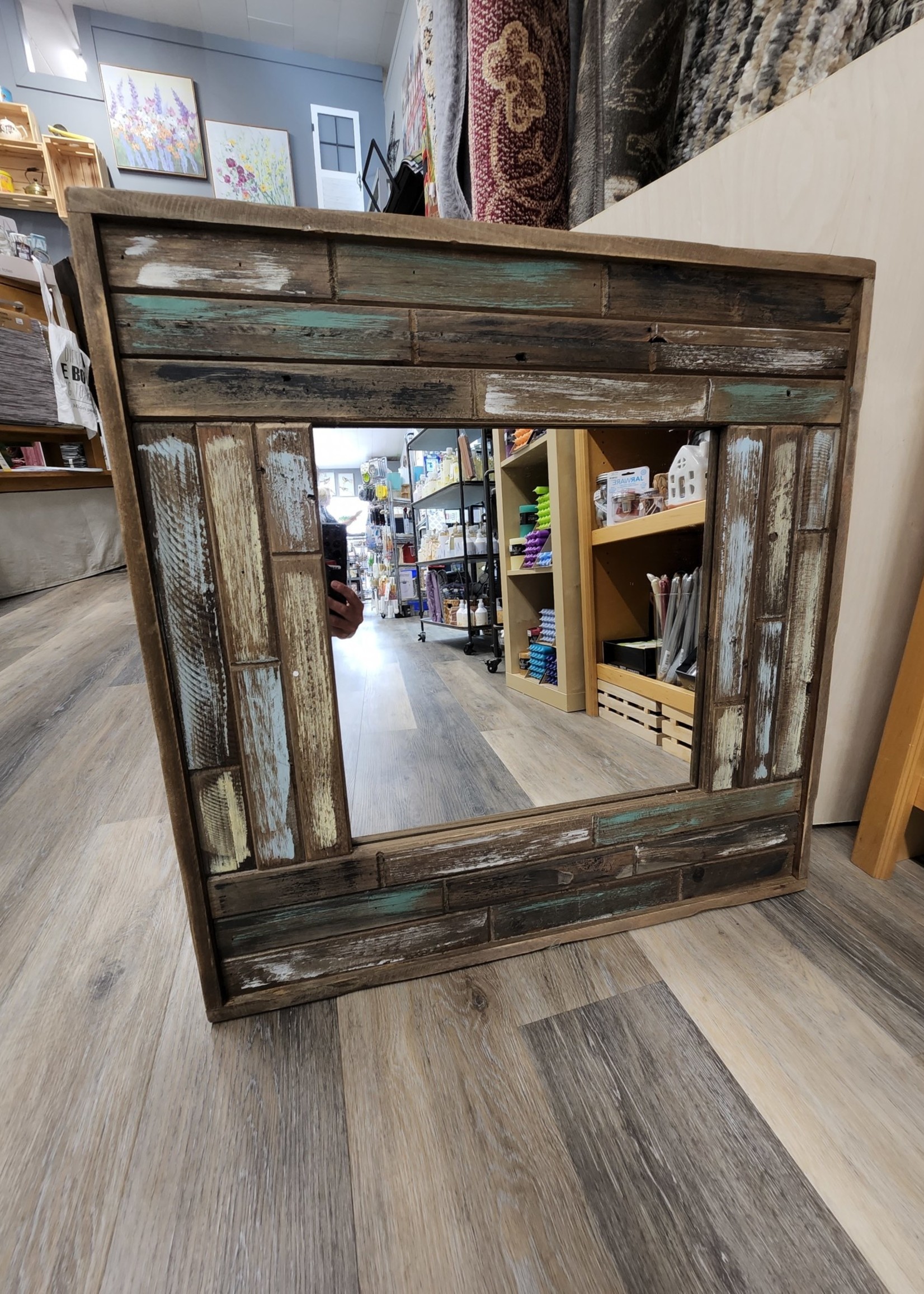 Ganz *14" Reclaimed Wood Mirror-Ganz