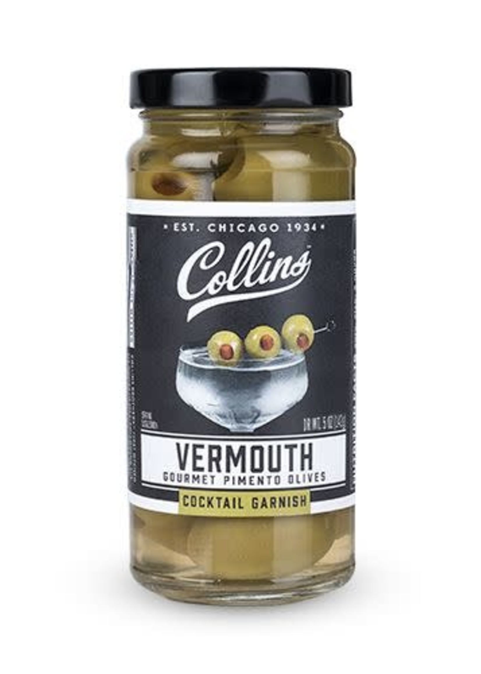 Collins *5oz Collins Vermouth Martini Pimento Olives True-Design