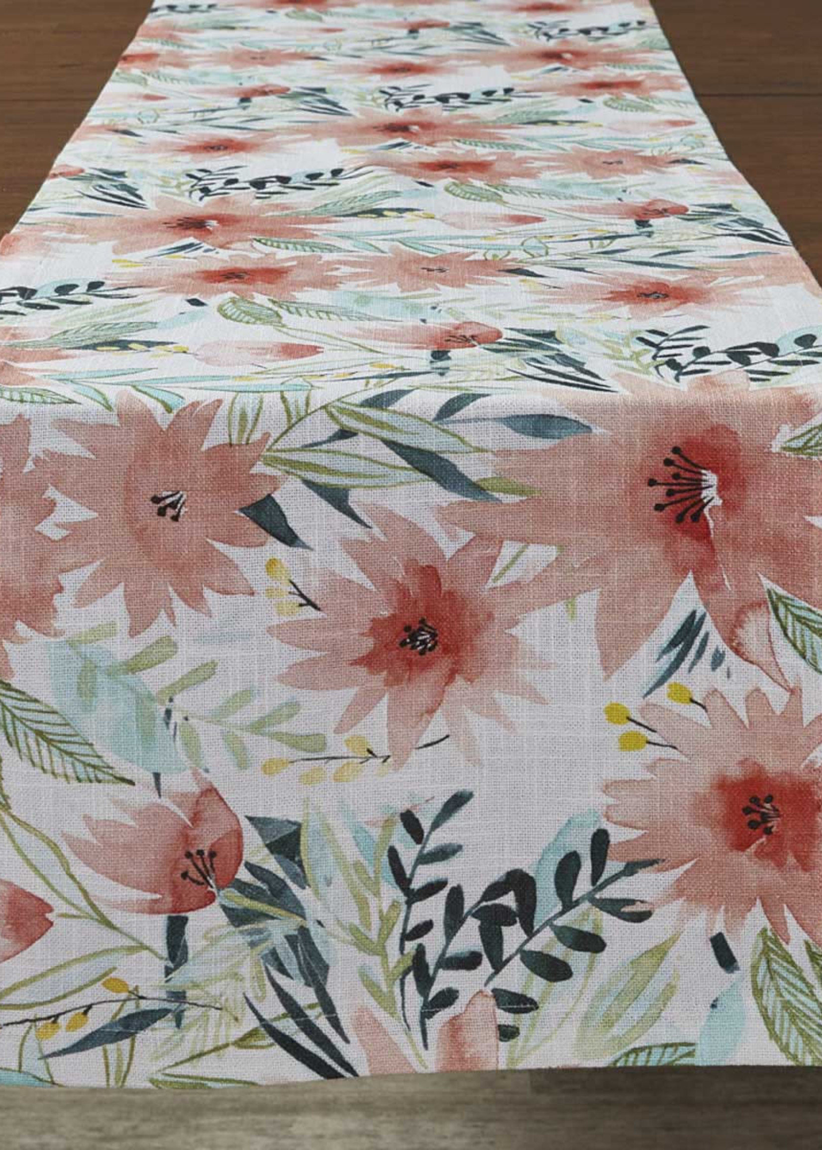 Park Designs *15x72" Pink Floral Tropical Drift Table Runner-Park*