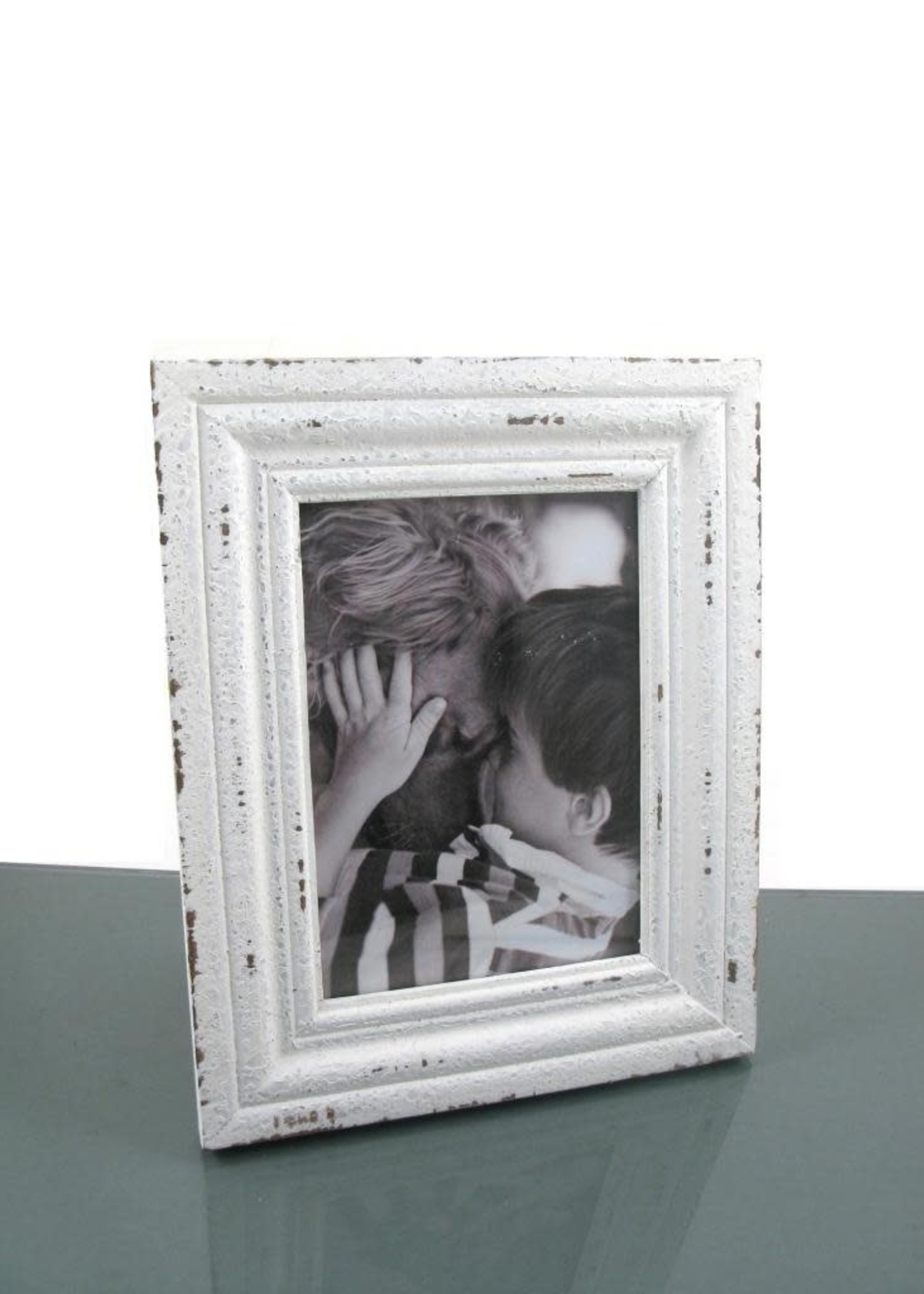 Splash *5x7" Distressed White Photo Frame -Splash