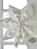 Tag *Large White Paper Hanging Snowflake Tag-Design*