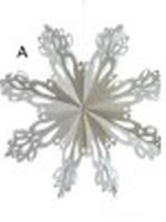 Tag *6" White Snowbird Paper Snowflake Tag-Design*