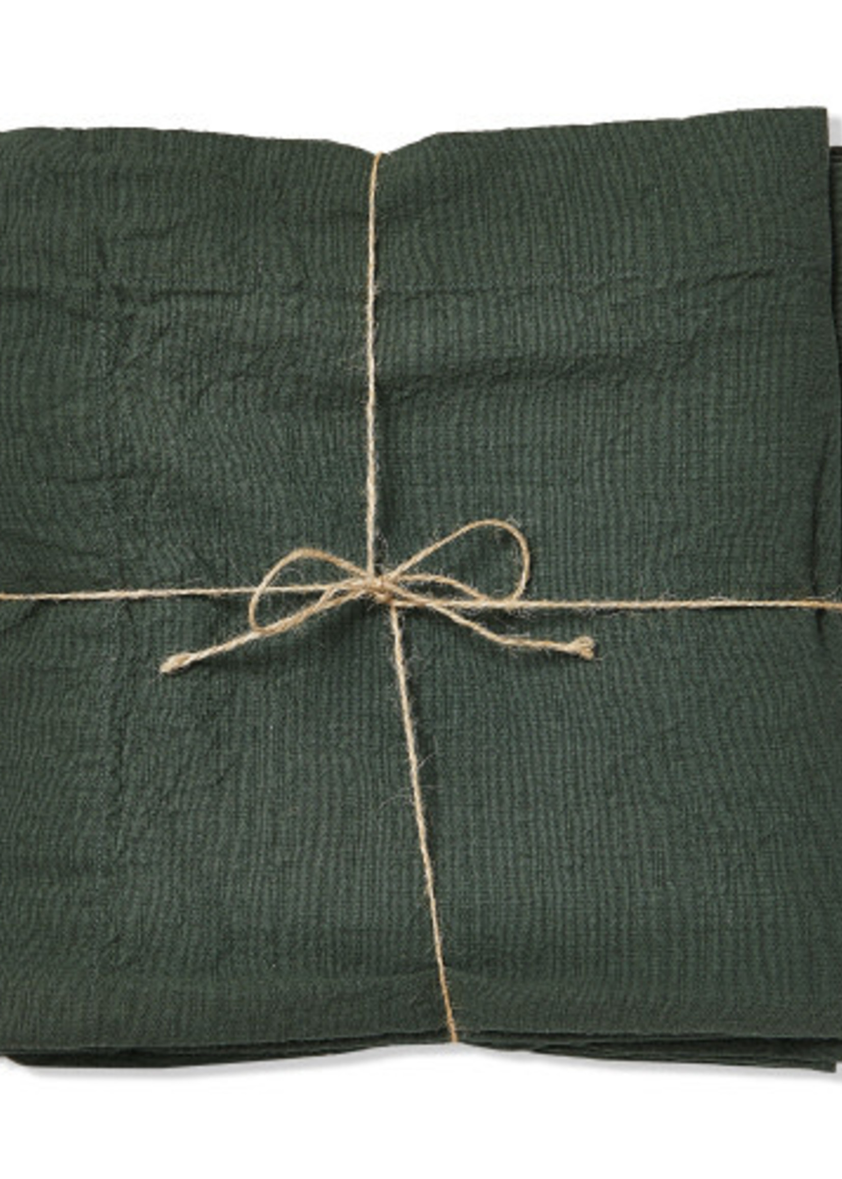 Tag *s/4 Green Threads Slub Napkins-Tag