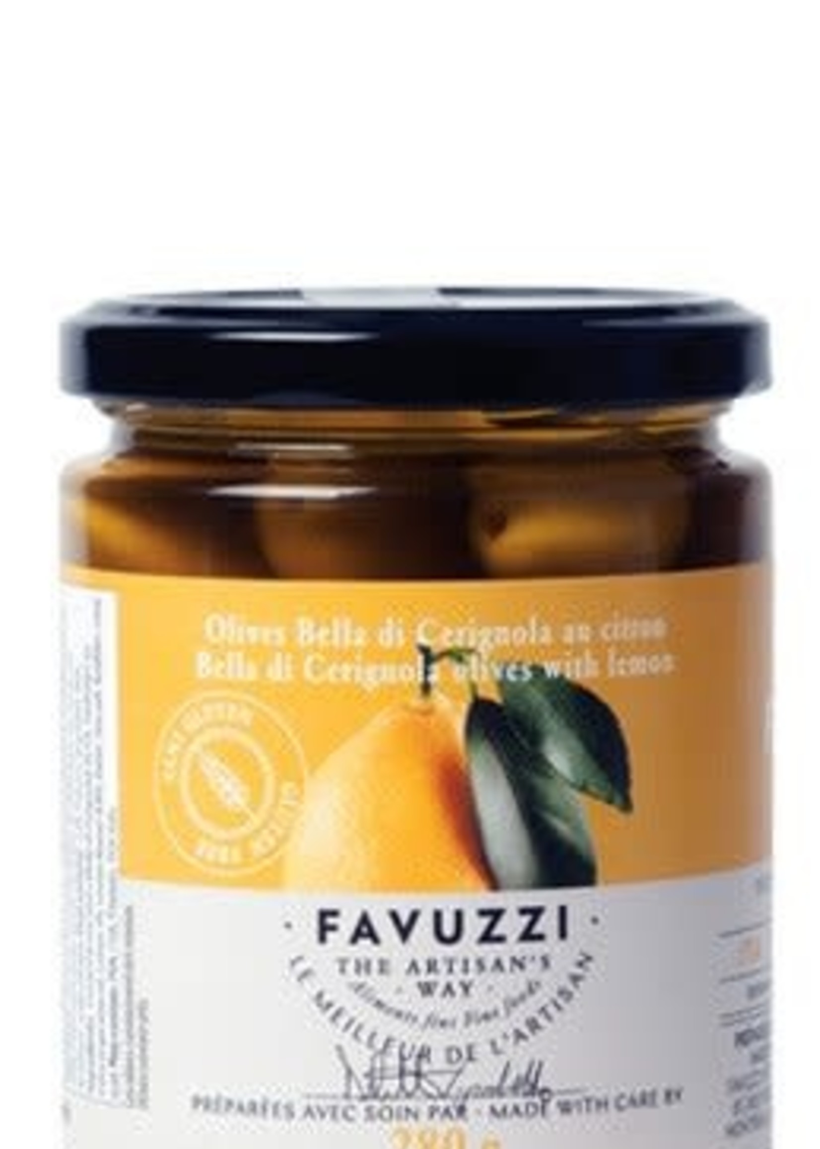 Favuzzi *280gr Bella di Cerignola Olives w/Lemons-Favuzzi