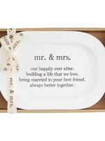 Mud Pie *Mr & Mrs Sentiment Plate-Design