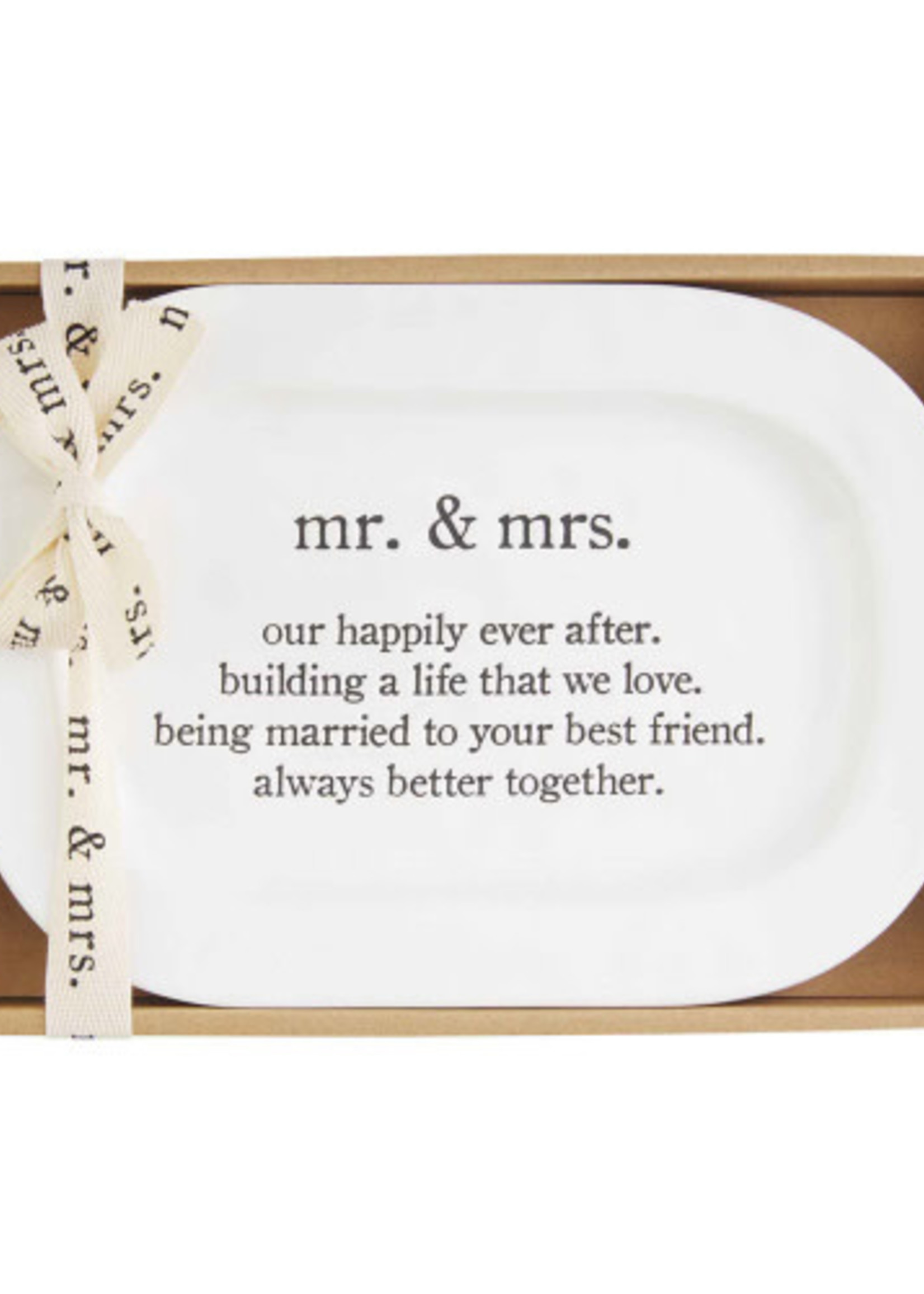 Mud Pie *Mr & Mrs Sentiment Plate-Design