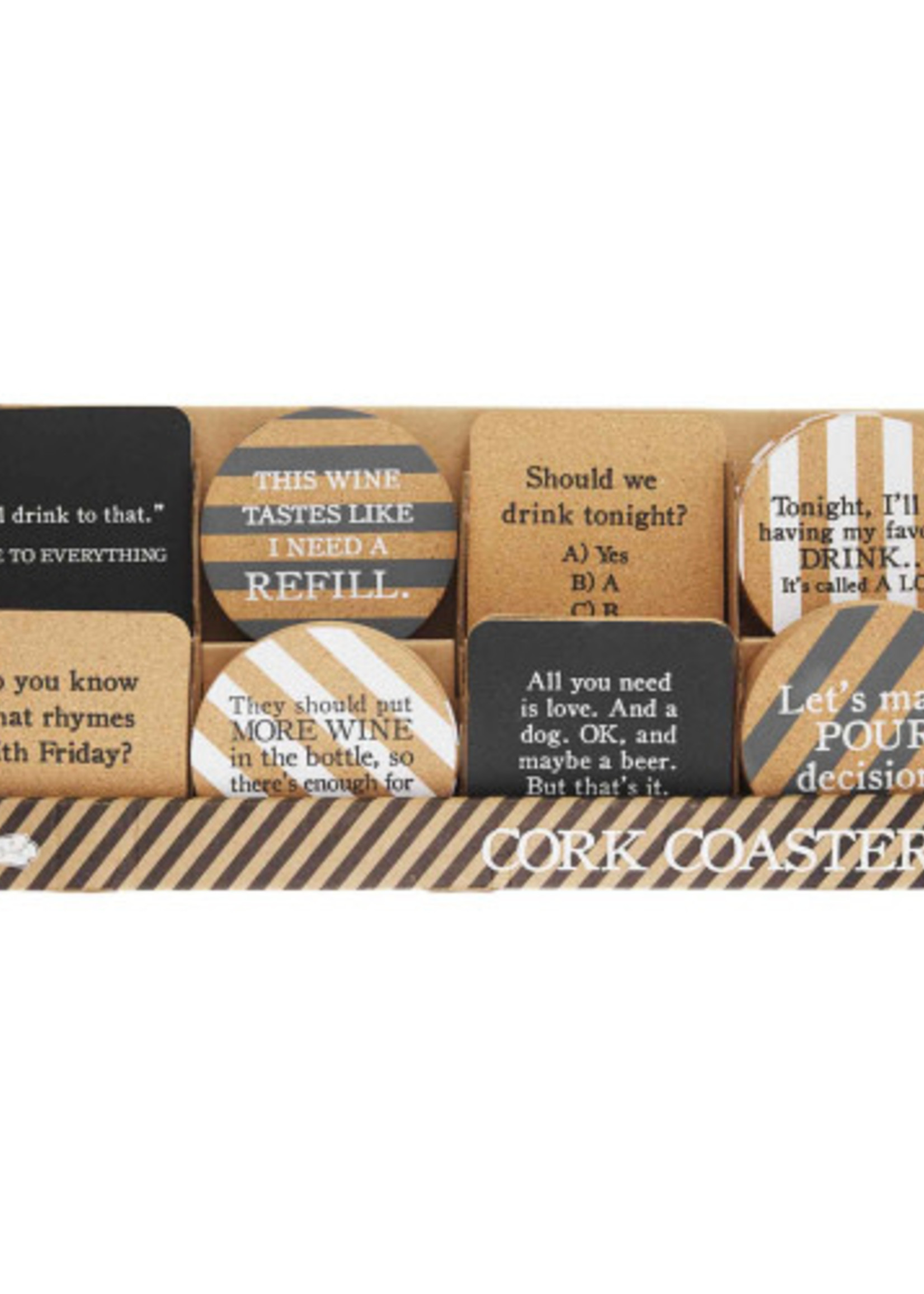 Mud Pie *Drink to That Cork Coaster-Design