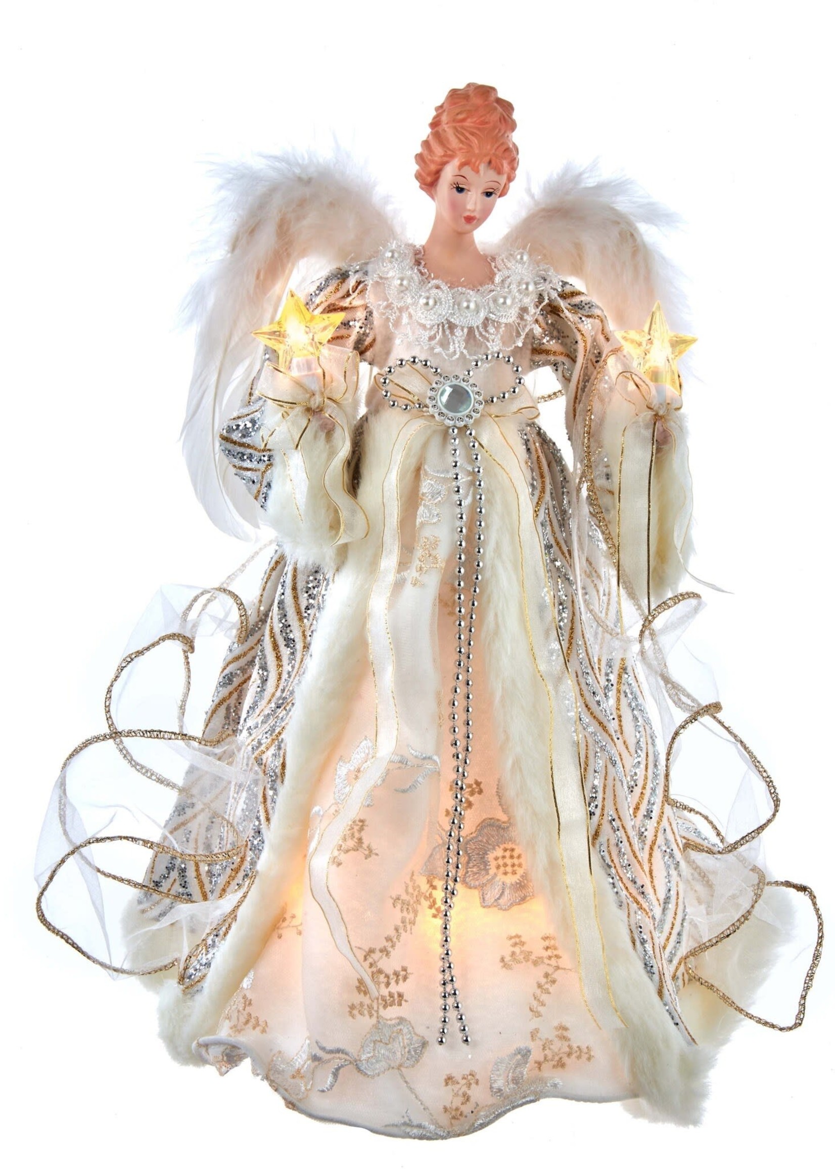 CandyM *14" Gold & Silver Angel Tree Topper-Candym
