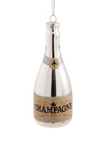 Abbott *Silver Glass Champagne Bottle Ornament-Abbott*