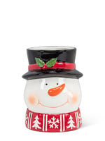 Abbott *Snowman in Hat Planter-Abbott*