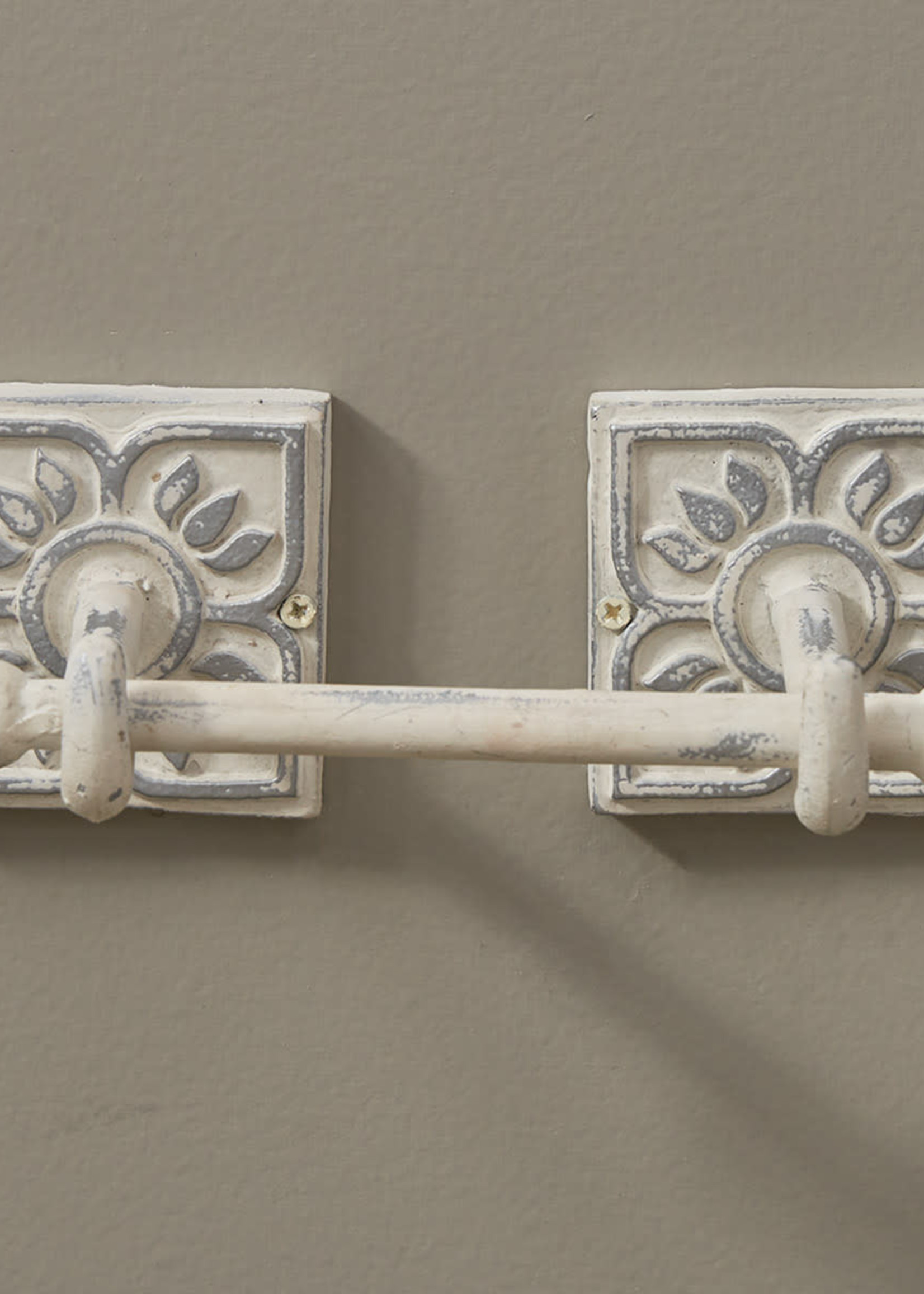 Park Designs *White Distressed Tile Toilet Tissue Holder-Park