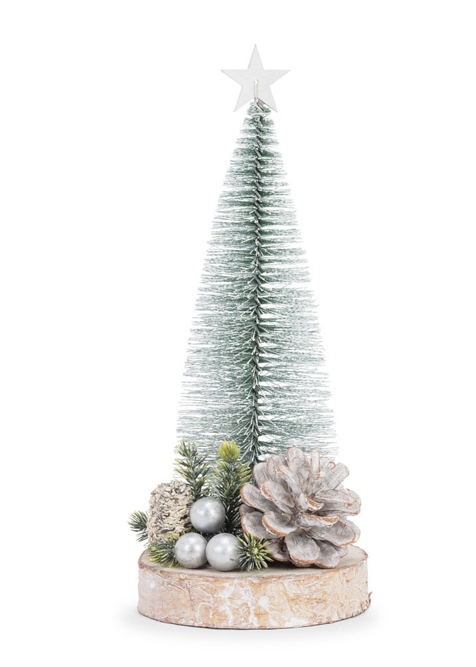 Abbott *9" Silver Brush Tree w/Pinecones-Abbott*