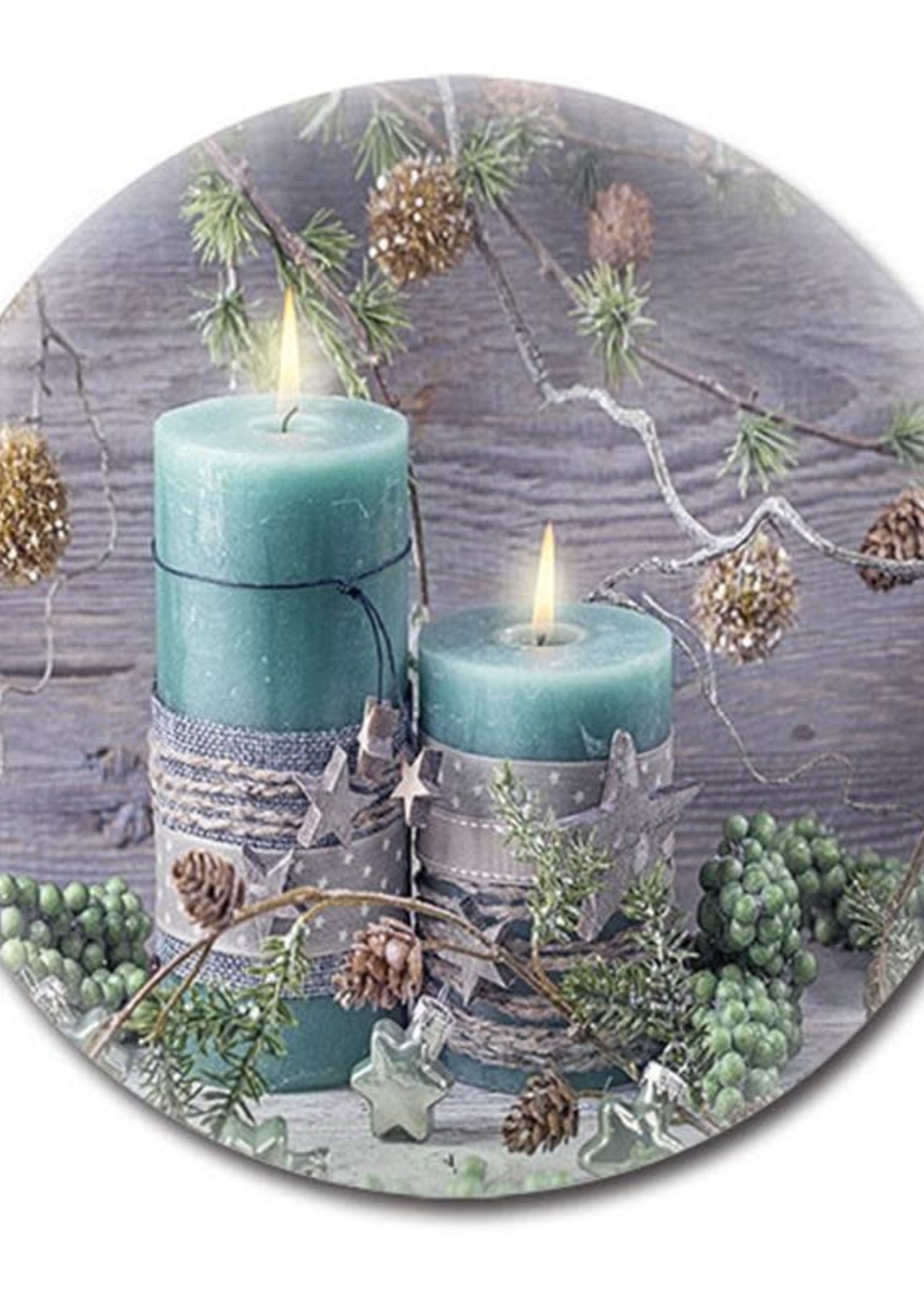 Frans Kopper *16" Round LED Candle Wall Art-Koppers*
