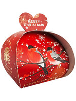 English Soap Co. *s/3 20g Red w/Birds Merry Christmas Guest Soaps English-Design