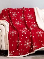 Splash *Red Christmas Snowflakes Blanket-Splash