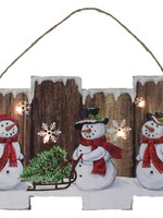 Splash *Hanging LED Fence w/Snowmen-Splash*