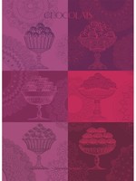 Garnier Thiebaut Linens *Multi Pink/Purple Chocolats Tea Towel-Garnier