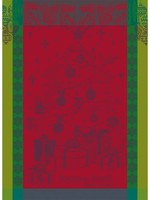 Garnier Thiebaut Linens *Red/Green Christmas Tree Tea Towel-Garnier