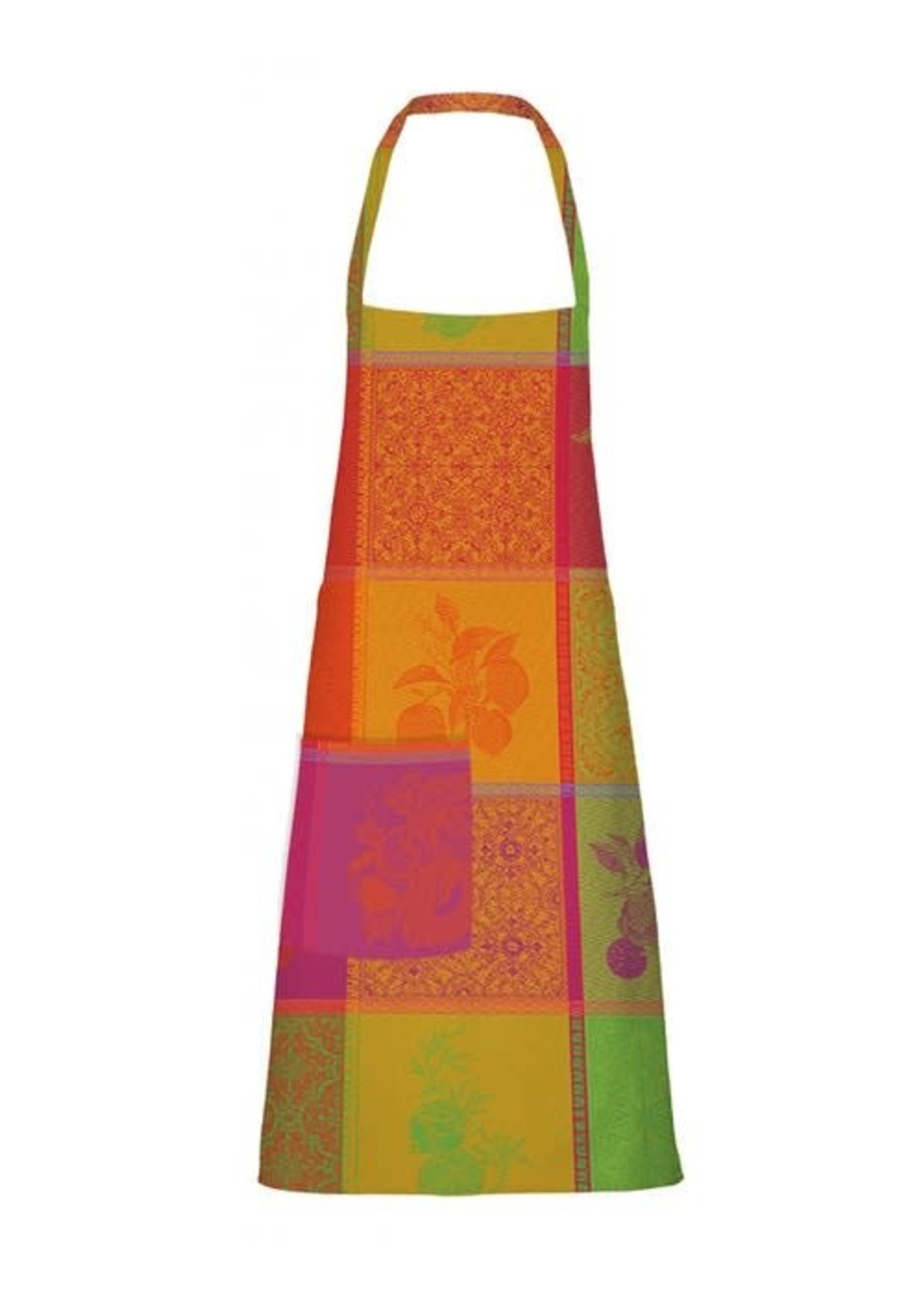 Garnier Thiebaut Linens *Multi Pink/Orange/Green Coated Tutti Frutti Apron-Garnier