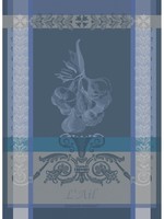 Garnier Thiebaut Linens *Multi Blues Garlic L'Ail Tea Towel-Garnier