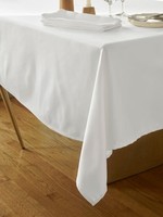 Garnier Thiebaut Linens *72" Square White Partridge Eye Tablecloth-Garnier