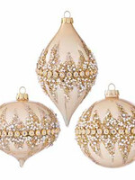 Raz *4" Gold Beaded Ornament Raz-Design*